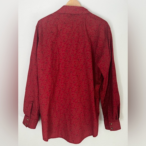 Pendleton Thomas K Western Snap Button Up Shirt Red Size Large - Picture 3 of 4